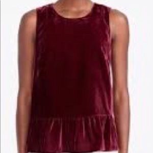 J.Crew Peplum Velvet Top